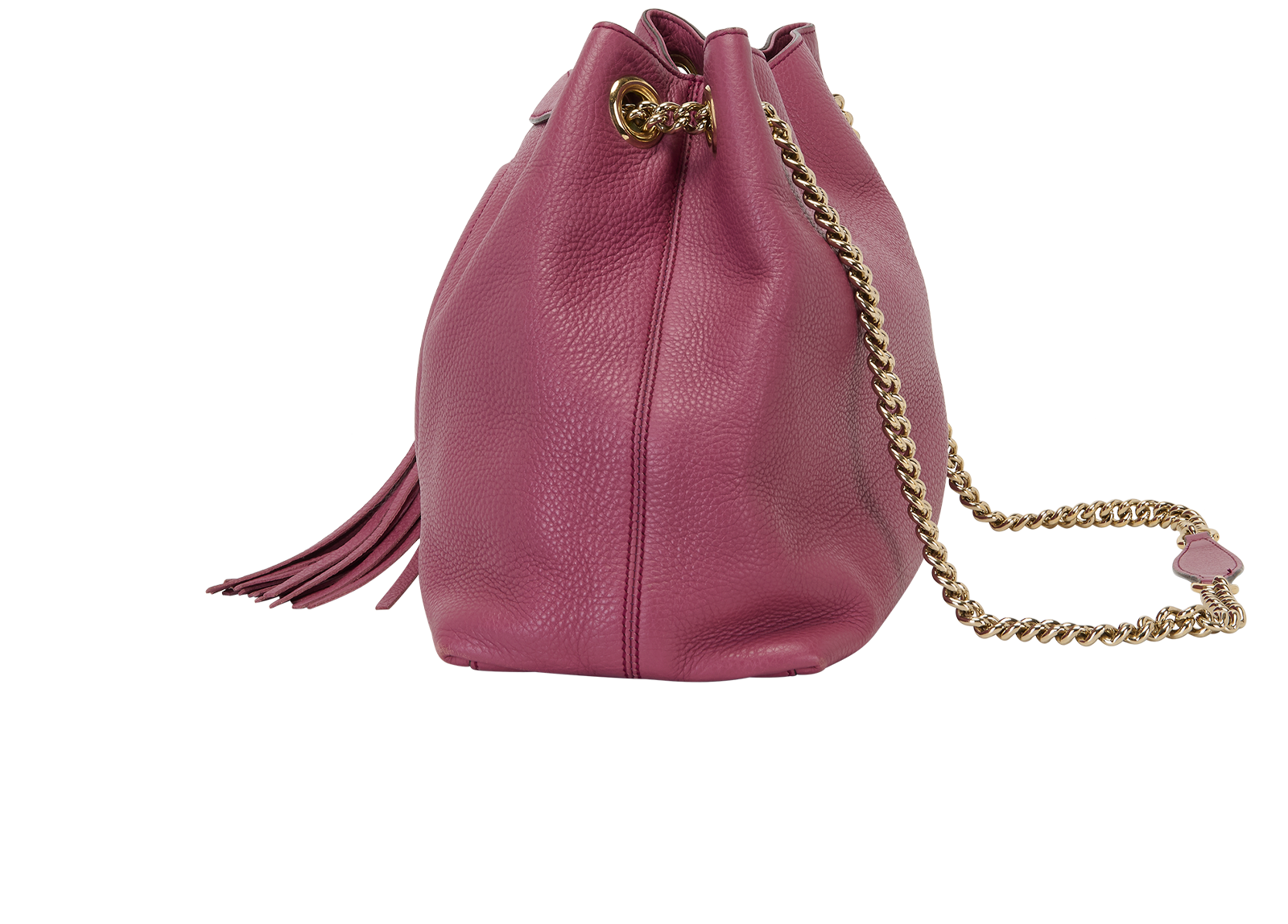 Medium Soho Chain Tote, &pound;595, Handbags, Purple, Leather, Bottom view